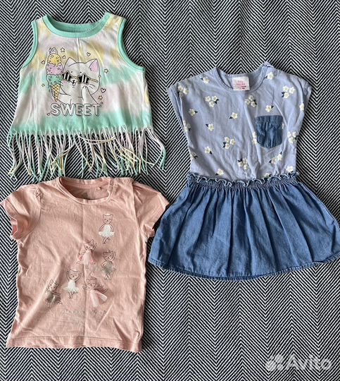 Летние детские вещи пакетом на девочку 80-92