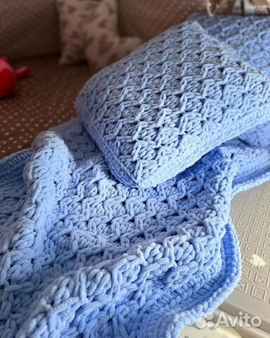 Комплект детский плед и подушки плюшевые