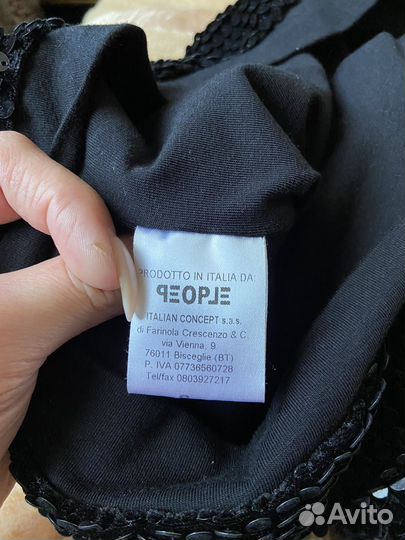 Кофта с двусторонними бархатными пайетками Италия