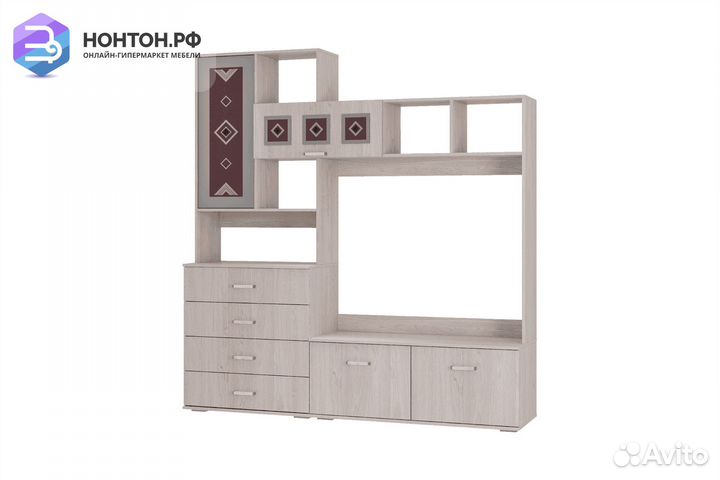 Центральная секция Белла ясень белый