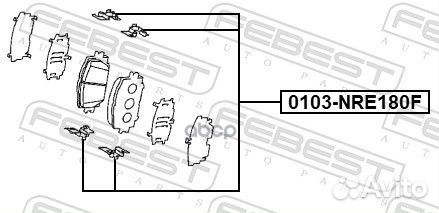 Комплект монтажный дискового тормоза 0103NRE180F