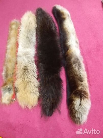 Меховой воротник песец,чернобурка, енот