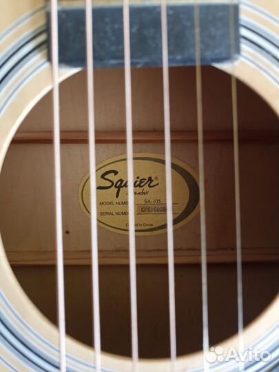 Акустическая гитара fender squier