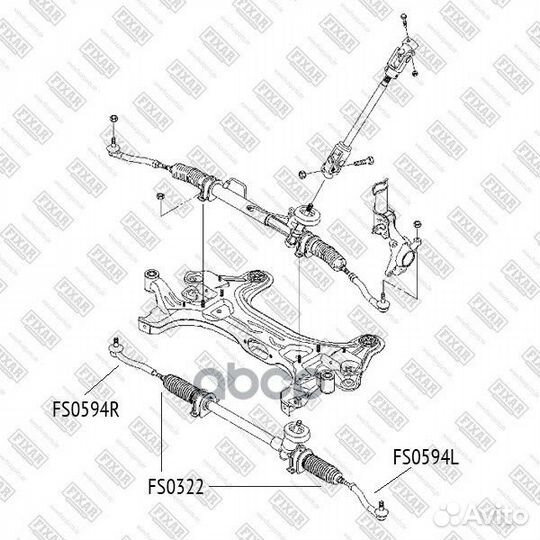 Наконечник рулевой Aveo лев Fixar FS0594L FS0594L