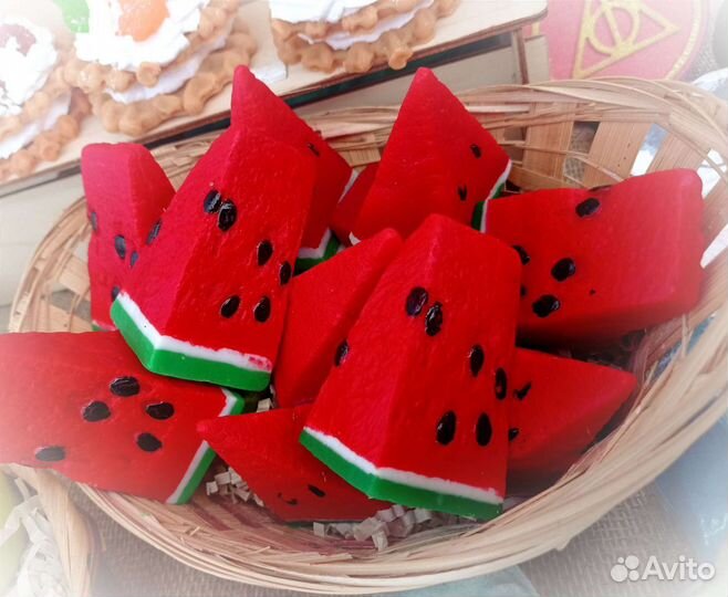 Мыло ручной работы фрукты подарок