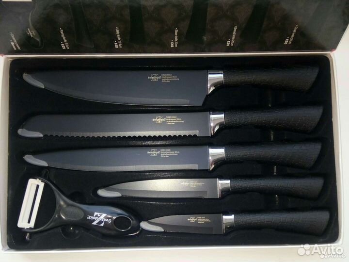 Набор кухонных ножей 6 предметов новый