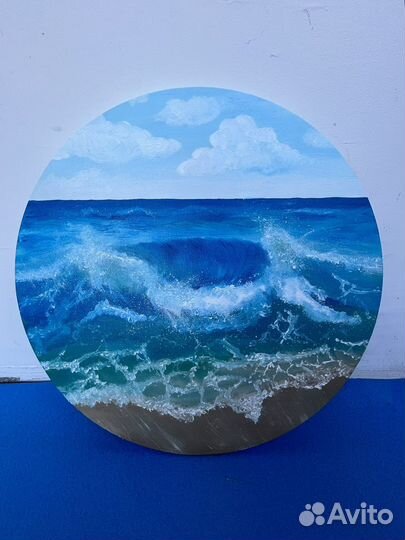 Картина маслом на холсте волна