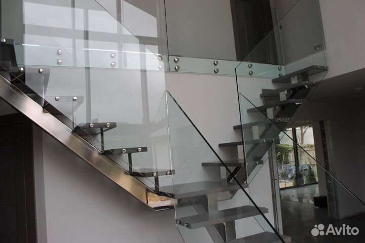 Стеклянные ограждения для лестницы