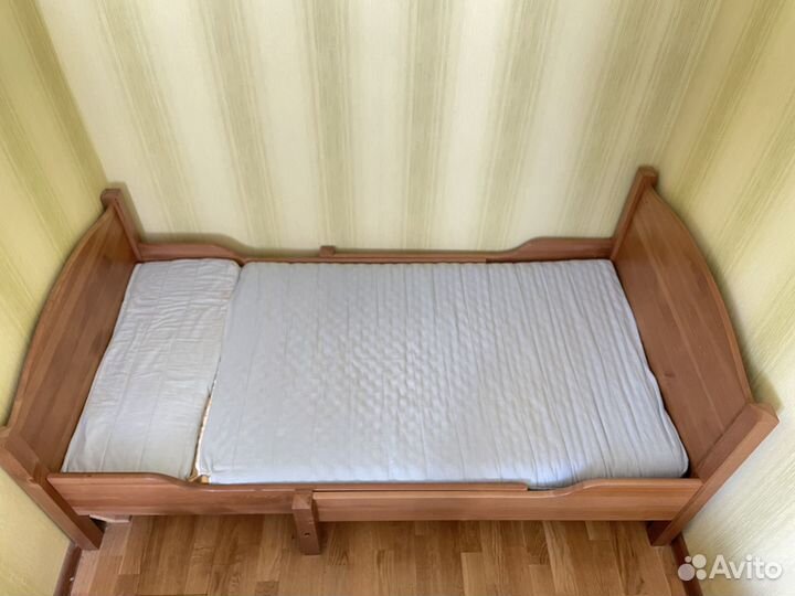 Раздвижная кровать икеа лексвик дерево 80x200 см