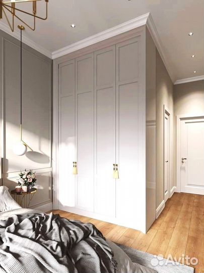 Шкаф с фрезерованными фасадами