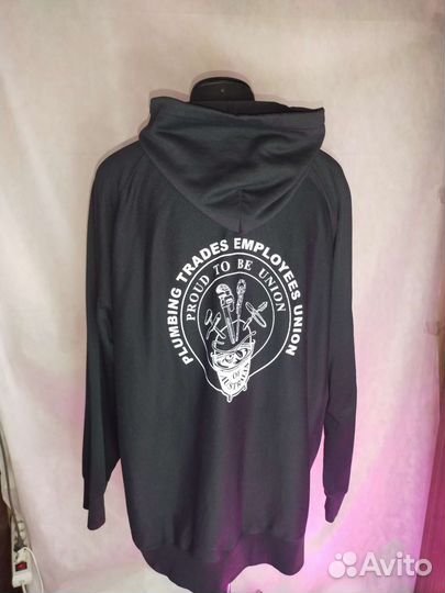 Винтажное худи чёрное