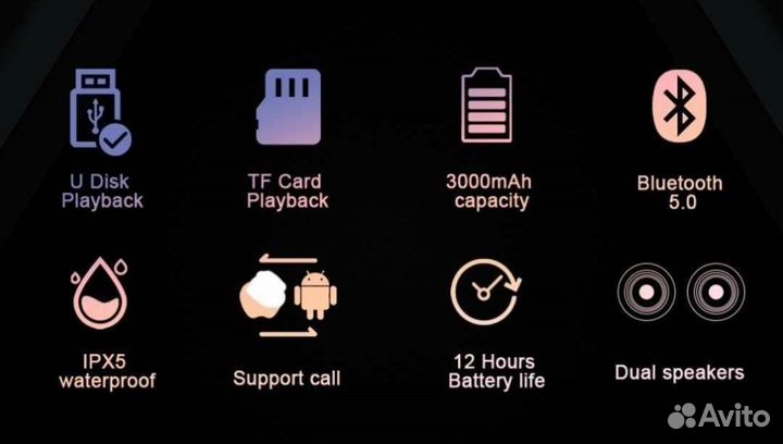 Беспроводная блютуз колонка