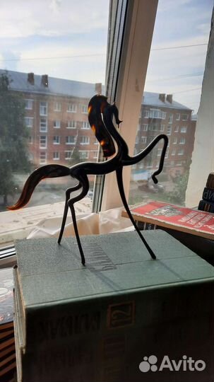 Стеклянная советская лошадка. Состояние отличное