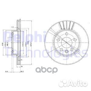 Диск торм передн VW Transporter IV bg3417 Delphi