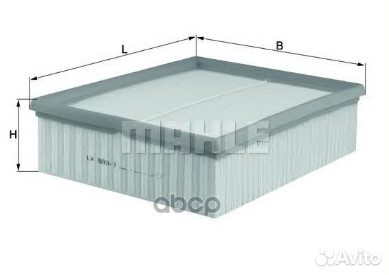 Фильтр воздушный lx593/1 Mahle/Knecht