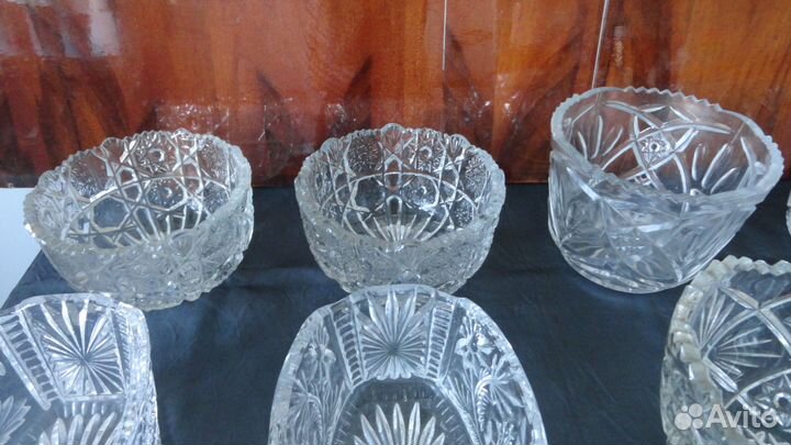 Конфетница ваза фруктовница хрусталь стекло