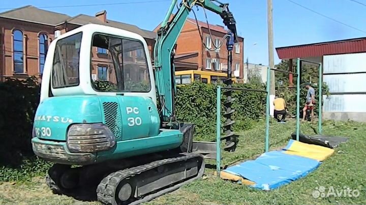 Бурение под столбы забора,опоры лэп,сваи, фундамен