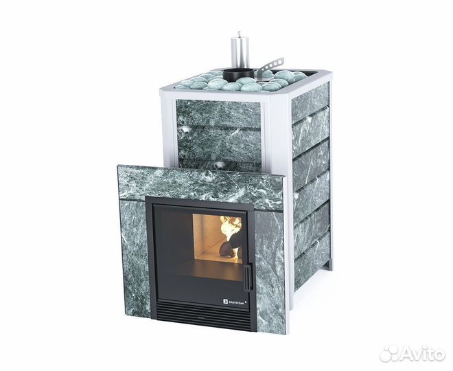 Печь для бани нержавейка «Ялта 25» в облицовке