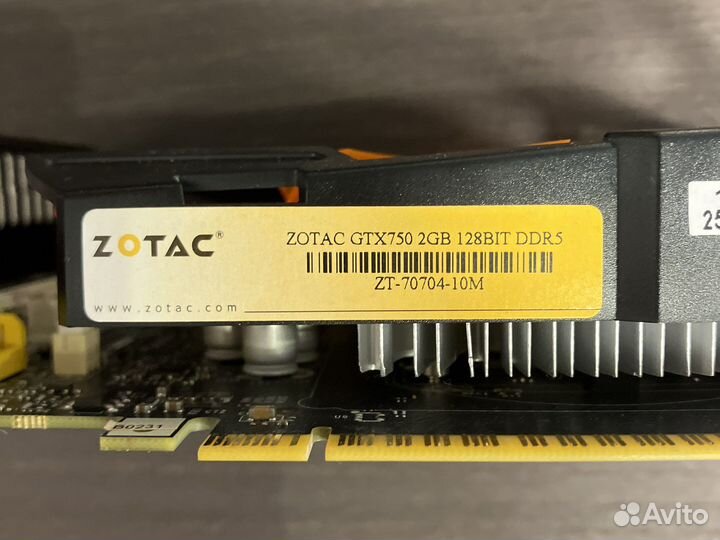 Видеокарта zotac gtx 750