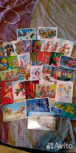 Открытки почтовые -70-80е,Новый год,8 Марта СССР
