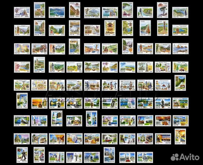 Россия 1997-2023 Регионы Полная серия 88 марок