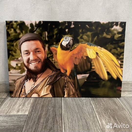 Портрет по фото на холсте