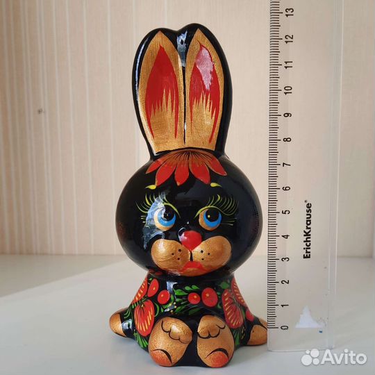 Кролик, хохлома, керамика 14 см