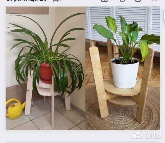 Стойка-тумба деревянная для цветов