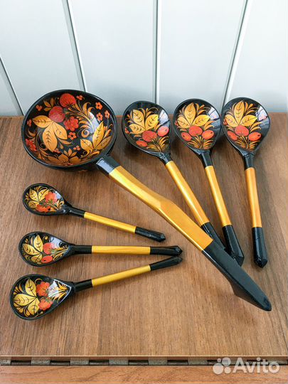 Набор: половник и ложки хохлома