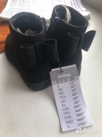 Ботинки для девочки осень весна 25