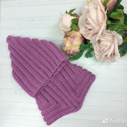 Вязаная шапка-шлем эльф (гномик)