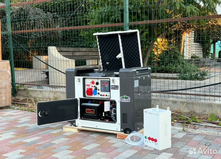 Дизельный генератор 10 kW g-power трехфазный 11000