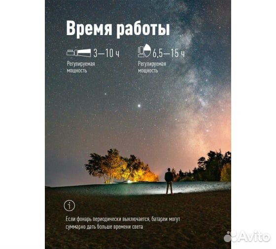 Космос Фонарь-прожектор 9110wusb акк 4V6Ah LED 10W