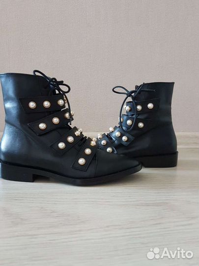 Ботинки zara натуральная кожа