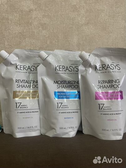 Шампунь и кондиционер KeraSys в мягких упаковках