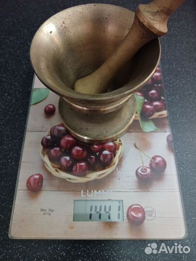 Ступка с пестиком латунь