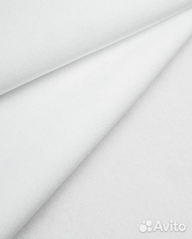 Белый однотонный штапель вискоза ткань