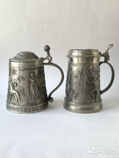 Пивная кружка олово винтаж Германия