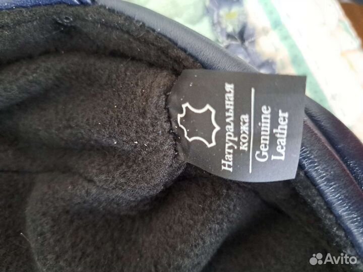 Кепка кожаная женская