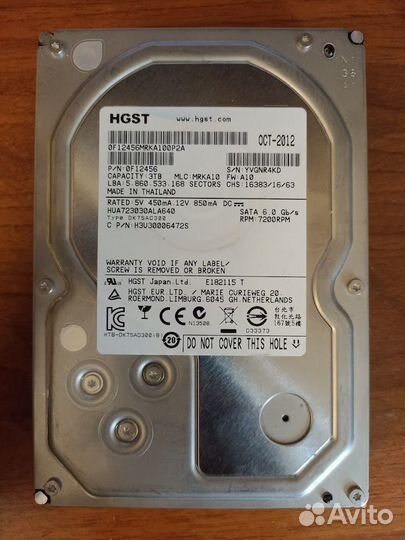 Жесткий диск hdd 3tb