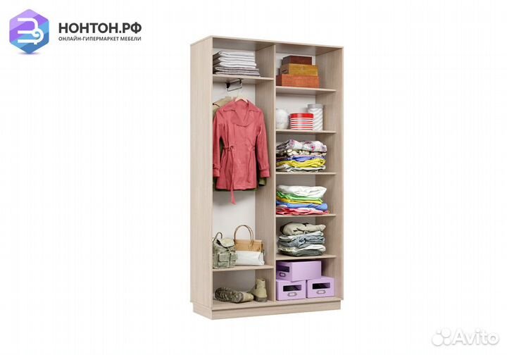 Шкаф-купе двухдверный Альнаир ясень шимо светлый