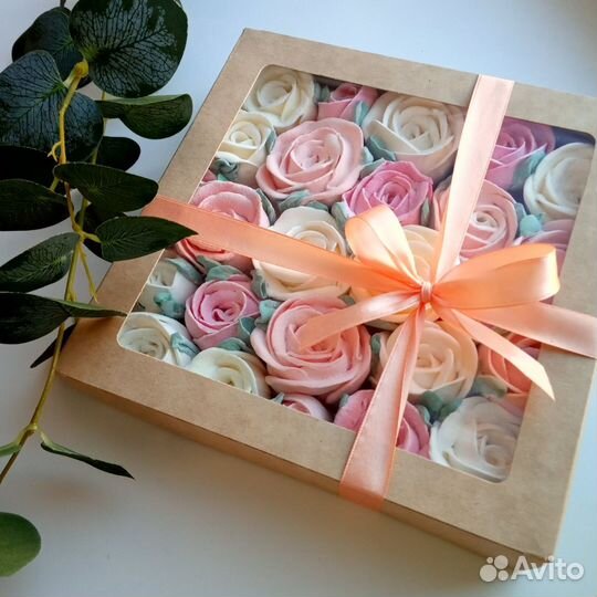 Подарок Цветы из зефира