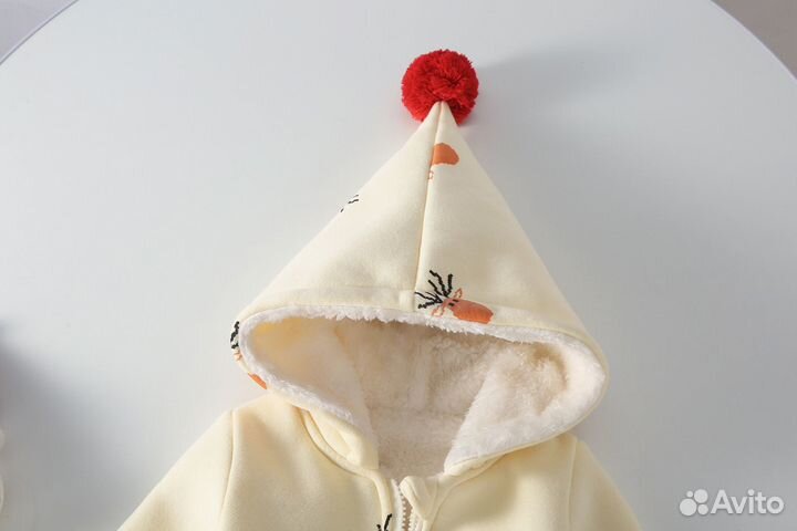 Комбинезон утепленный для малыша с капюшоном с оле