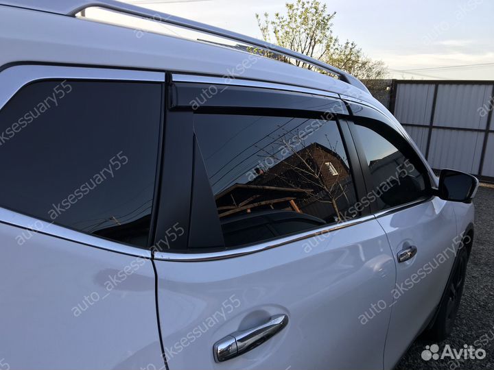 Ветровики Nissan X-Trail T 32 2013-2022 нержавейка
