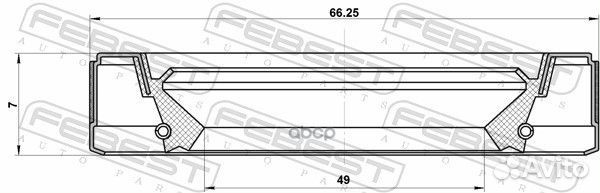 Сальник коробки скоростей 49X66.25X7X7.3 95GEY5