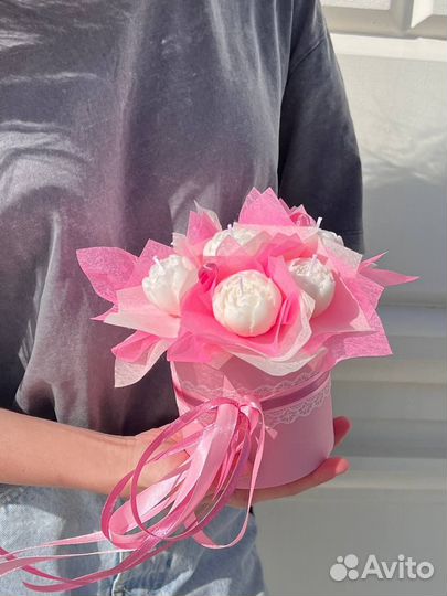 Цветы на 8 марта букет из свечей