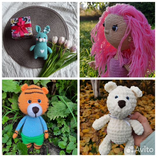 Мягкие игрушки вязаные ручной работы