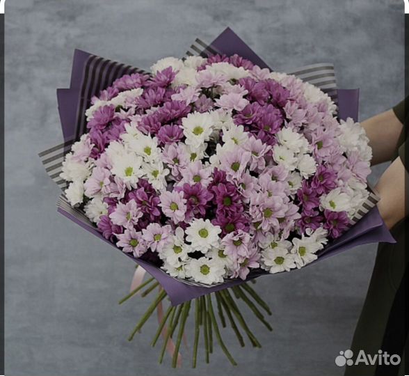 Букет из кустовых хризантем