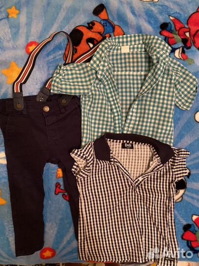 Рубашки и брючки на мальчика 74 см