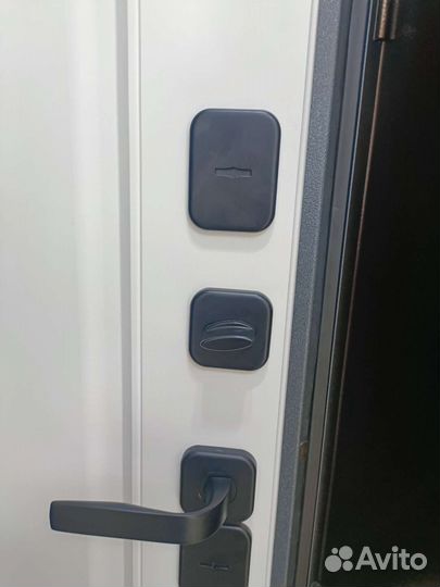 Дверь термо с установкой черная фурнитура